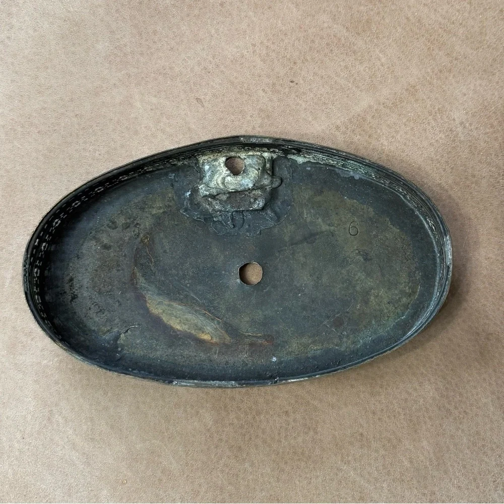 Vintage Metal Oval Tray